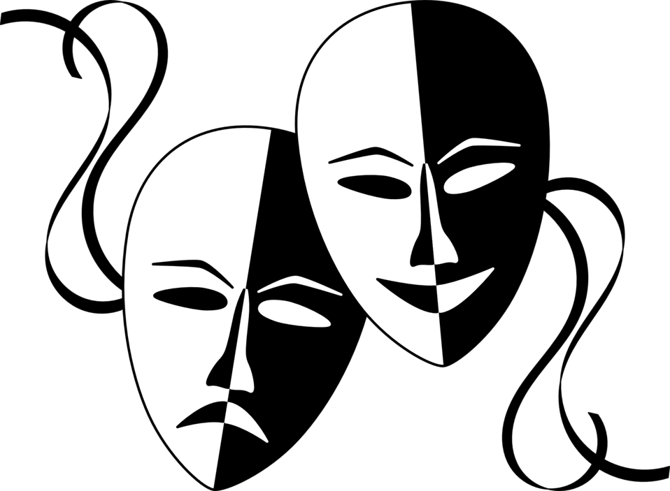 theatre masks graphic